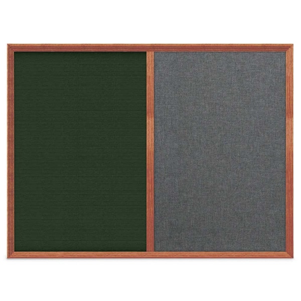 Slim Style Indoor Enclosed Corkboard, 12", UV500SC-BRONZE-CLOUD